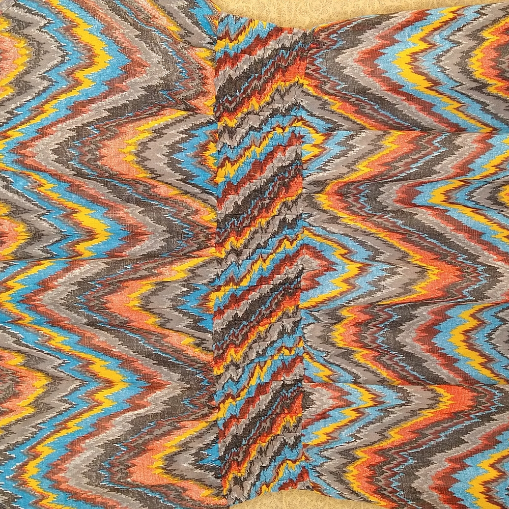 Women Multi-Colored Long Dress Size: L - Picture 6 of 10